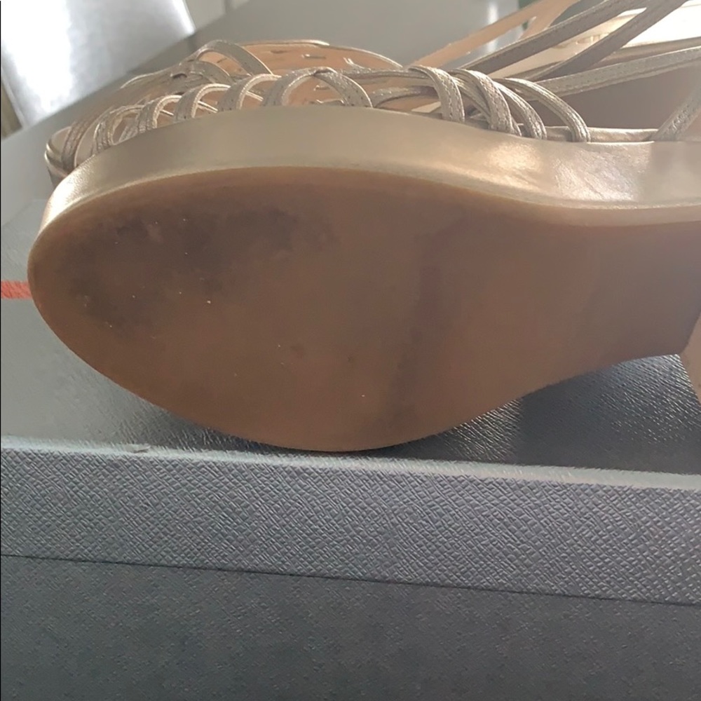 Prada Silver Strappy Sandals - Picture 4 of 5